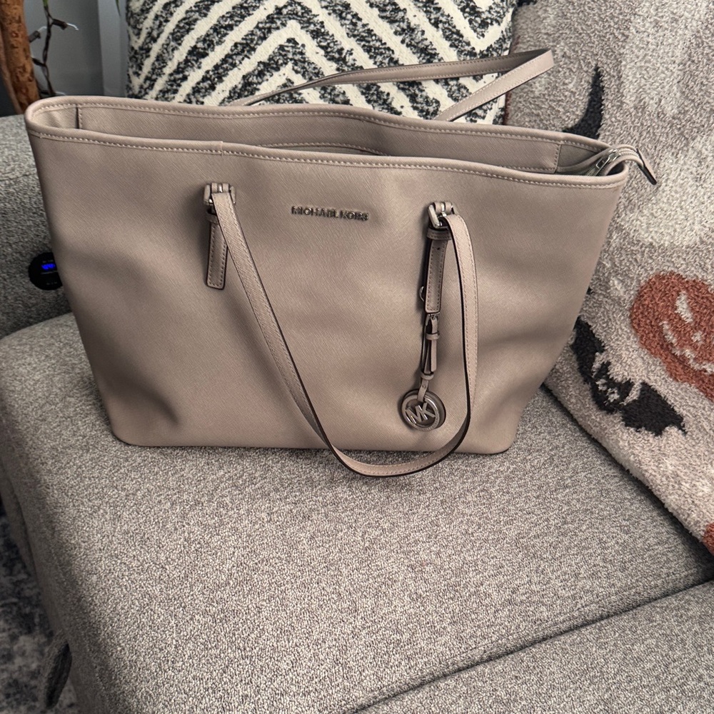 Michael Kors Taupe Leather Tote